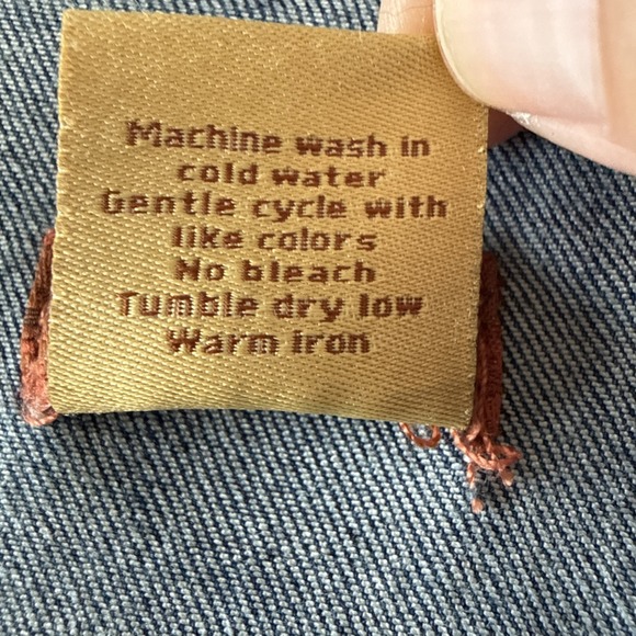 Scully Denim Jacket 2XL Aztec Embroidered Knit Sleeve Western Boho Stretch - Picture 12 of 12